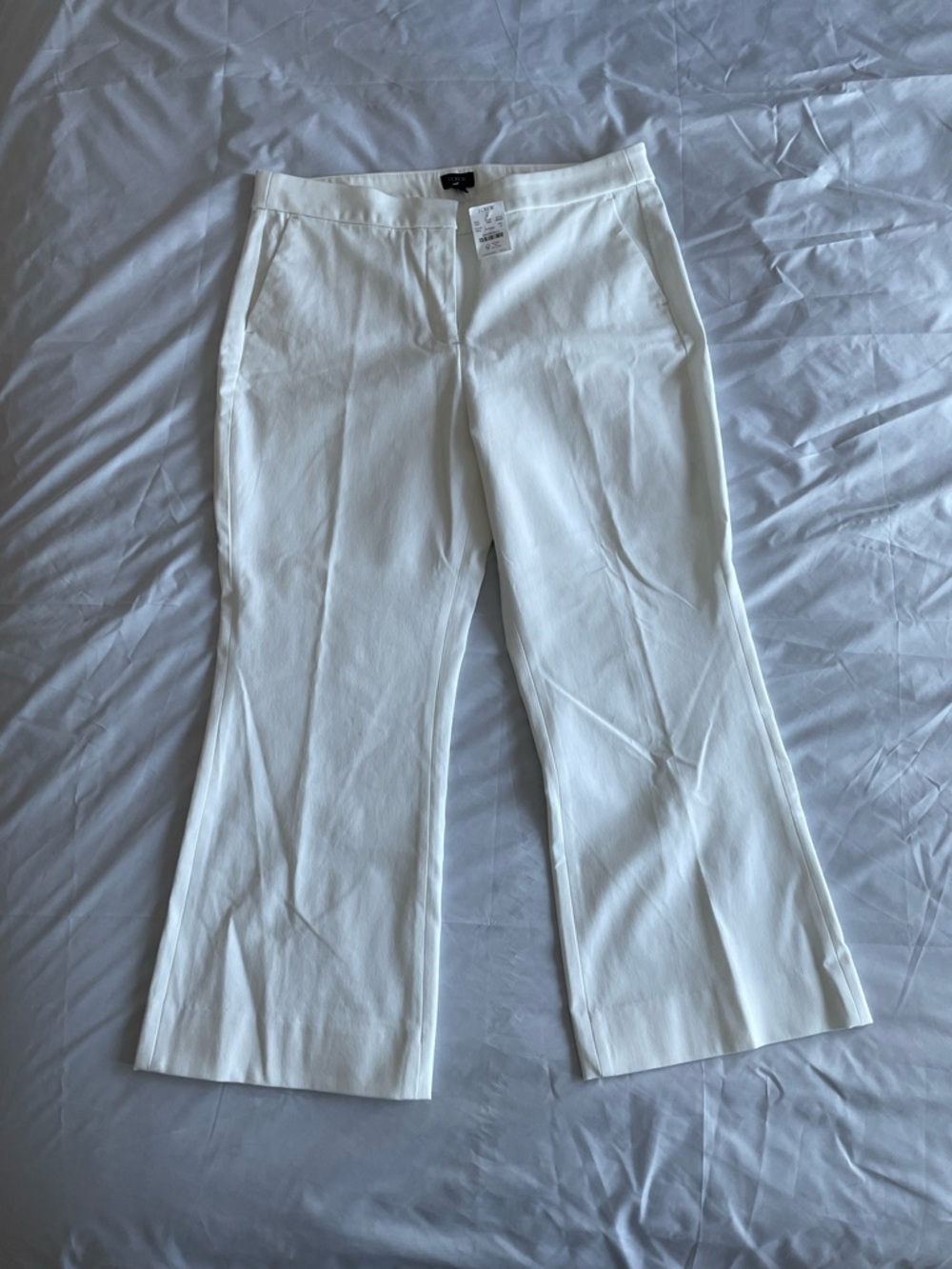 NWT Size 14 JCrew white cropped pants